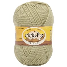 Пряжа ADELIA "LUCAS" 70% шерсть, 30% акрил 5 шт. х100г 218м №28 бледно-зелёный