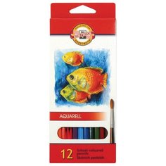 Карандаши цветные акварельные KOH-I-NOOR FISH 12цв/наб, 3716012004KSRU