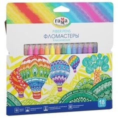 Гамма Фломастеры, Классические, 18 цветов, смываемые