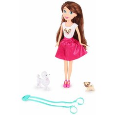 Игровой набор Zuru Sparkle Grilz Кукла на прогулке с собакой, 10065Z, 2 собачки на поводке