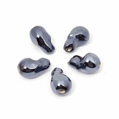 Бусины керамические TESОRO арт. TS-387 цв.001 черный 18х10 мм Tesoro