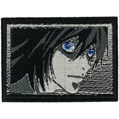 Нашивка, шеврон, патч (patch) Эл Лоулайт Тетрадь смерти, размер 7,5*5,5 см, 1 шт. Rocknrolla