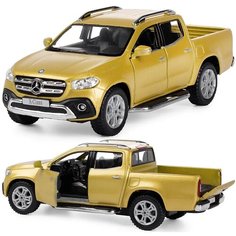 Машинка металлическая Kinsmart 1:42 Mercedes-Benz X-Class KT5410D инерционная, двери открываются / Золотой