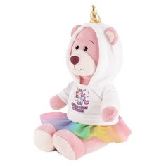 MaxiToys Мягкая игрушка «Мишка Молли в худи единорога и юбке-сетке», 21 см