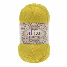 Пряжа ALIZE FOREVER, желтый - 110, 100% микрофибра акрил, 5 мотков, 50 г, 300 м.