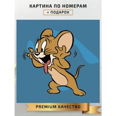Картина по номерам Том и джери / Tom and Jerry холст на подрамнике 20*20