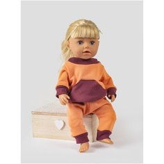 Одежда для куклы Беби Бон (Baby Born) 43см , Rich Line Home Decor, Х-999/Охра-портвейн
