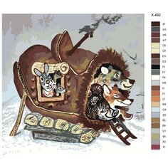 Картина по номерам X-492 "Лев Толстой - Кто, кто в рукавичке живет?" 70x70 Brushes Paints