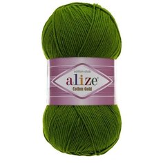 Пряжа Alize Cotton Gold (Коттон Голд) - 2 шт Цвет: 35 зеленый 55% хлопок, 45% акрил 100г 330м
