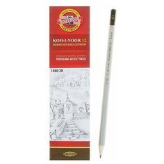 Карандаш чернографитный Koh-I-Noor,3H Gold Star, профессиональный, 12 шт.