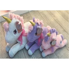 Мягкая игрушка Shantou Единорожка 45 см, лежит (M46154)