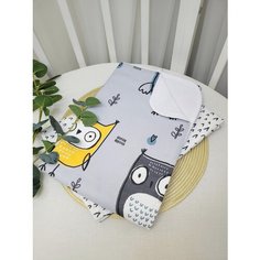 Пеленки непромокаемые "Совы на сером", 2шт 70х100см Чудо Детство