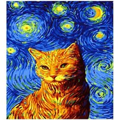 Картина по номерам Звездный кот 40х50 см Hobby Home