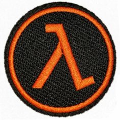 Нашивка, шеврон, патч (patch) Half Life logo, размер 7,3*7,3 см, 1 шт. Нет бренда