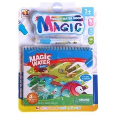 Книжка для рисования водой «Животные», с маркером Noname