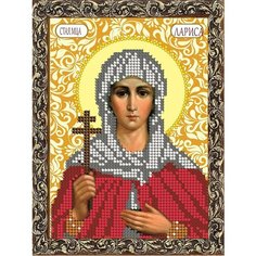 Вышивка бисером набор на атласе для вышивания "Вышивочка" икона "Св. Мца Лариса" 11*16см