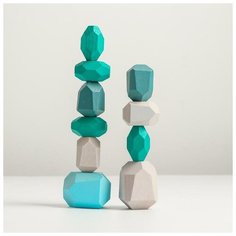 Набор деревянных камней «Речные камни-балансиры», 10 шт. Noname