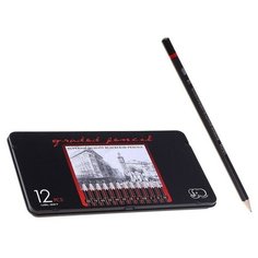 Набор карандашей чернографитных Gladed Pencil, 12 штук, твердость 2Н-8В Noname