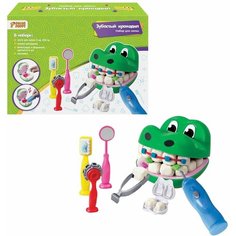 Набор для лепки "Зубастый крокодил", тесто 250г, аксессуары Color Puppy