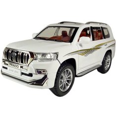 Детская Машинка Внедорожник Toyota Land Cruiser Prado белый 21 см китай