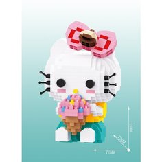 Конструктор 3D из миниблоков Balody LP Hello Kitty Котенок с мороженкой 724 элементов - BA210572