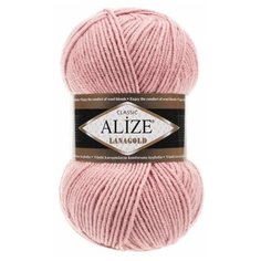 Пряжа Alize Lanagold, 49 % шерсть, 51 % акрил, 100 г, 240 м, 5 шт., 161 пудра