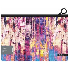 Папка-конверт на молнии Berlingo "Frenzy" А4, 180мкм, с рисунком, с эффектом блесток