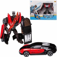 Робот-трансформер ABtoys Авторобот черно-красный в коробке, 1:43 PT-01785/03-черно-красный