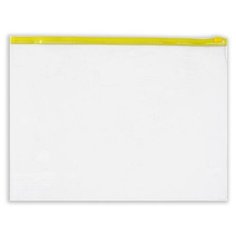 Папка-конверт на ZIP-молнии А4, 120 мкм, Calligrata, прозрачная, микс./В упаковке шт: 20