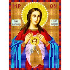 Алмазная мозаика икона Богородица Помошница в родах 17*23 см Diamant