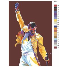 Картина по номерам X-713 "Певец Freddie Mercury" 60х90 Brushes Paints