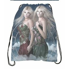 Сумка-мешок для обуви со знаком зодиака Близнецы №1 Migom