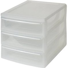 Органайзер настольный А4 3 ящика 26x36.8x26.5 см пластик Econova