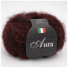 Пряжа Seam Aura (Аура) 5шт 821 вишневый 70% сури альпака, 30% полиамид 25г 225м