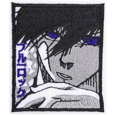 Нашивка, шеврон, патч (patch) Синяя Тюрьма Блю Лок Итоши Рин, аниме, размер 7,7*6,5 см Нет бренда