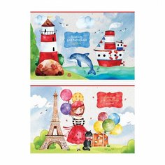 Альбом для рисования А4, 20л ArtSpace "Рисунки. Путешествие" (100 г/кв. м, скрепка) (А20_51116), 8шт. (353436)