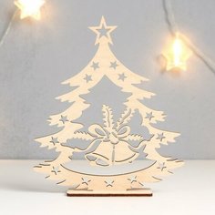 Сувенир дерево "Елка резная" 21х18 см (набор 2 детали)