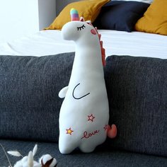 Мягкая игрушка-подушка Единорожка , 60 см, цвет белый Denco Store