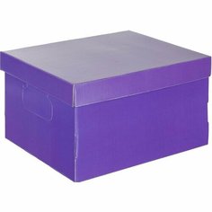 Короб архивный Attache (335х245х185мм, микрогофрокартон, с крышкой) сиреневый