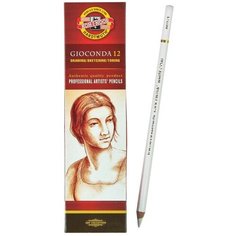 Уголь белый в карандаше 4.5 мм, Koh-I-Noor Medium GIOCONDA 8812/3, L=175 мм
