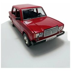 Коллекционная машинка игрушка металлическая Жигули ВАЗ 2107 для мальчиков масштабная модель 1:24 красная2 TFX
