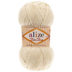 Пряжа Alize Baby Best, 90 % акрил, 10 % бамбук, 100 г, 240 м, 5 шт., 62 светло-молочный