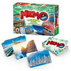 Настольная игра Русский стиль Фото-мемо "Чудеса природы России", 34 карточки