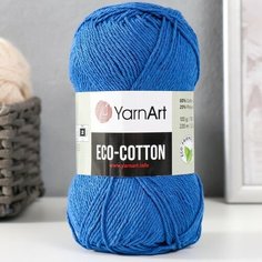 Пряжа YarnArt "Eco-Cotton" 80% хлопок, 20% полиэстер 220 м, 1 шт, 100 г, 774 василек (9554824)