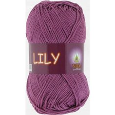 Пряжа VITA cotton Lily Vita, сиреневый - 1628, 100% мерсеризованный хлопок, 5 мотков, 50 г, 125 м.