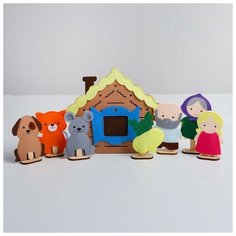 Пальчиковый театр «Репка» (герои+домик) Фетров