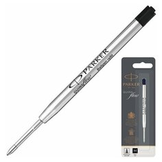 Стержень шариковый PARKER "Quinkflow" металлический 98 мм узел 1 мм блистер черный, 1 шт