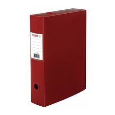 Короб архивный (330х245 мм) 70 мм пластик разборный до 750 листов красный 0 7 мм STAFF, 5 шт