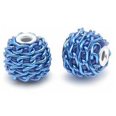 Бусины Этника TESORO арт. TS. B016 цв.6 синий 14 мм in Ø4 мм