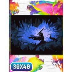 Картина по номерам на холсте аниме берсерк - 12153 30х40